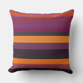 Rosa, Lila und orangefarbene Streifen Kissen