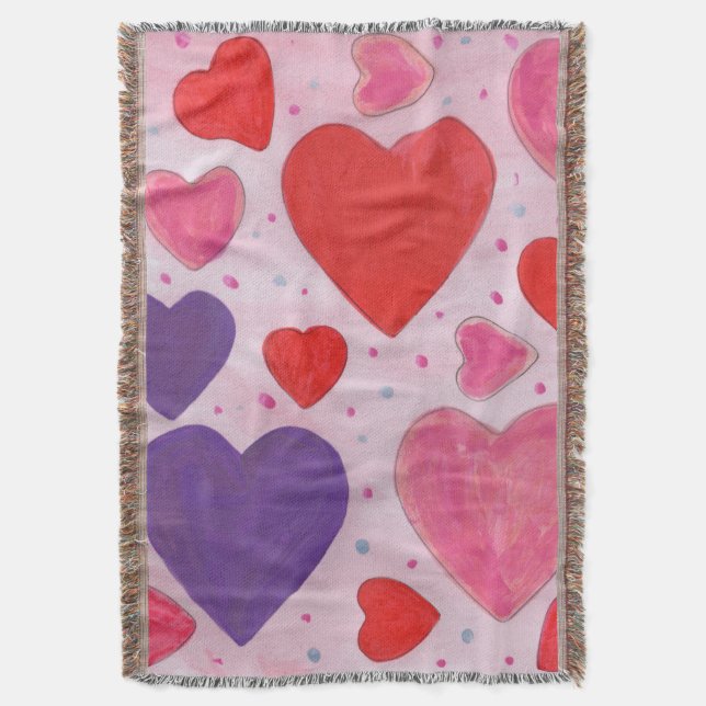 Rosa Lila und rotes Himmelsmuster Decke (Vorderseite Vertikal)