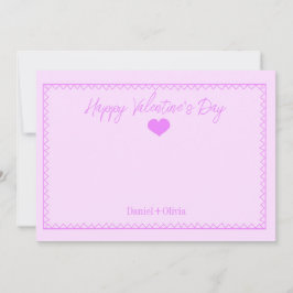 Rosa - Lila Valentinstag Einladung