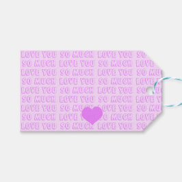 Rosa - Lila Valentinstag Geschenkanhänger