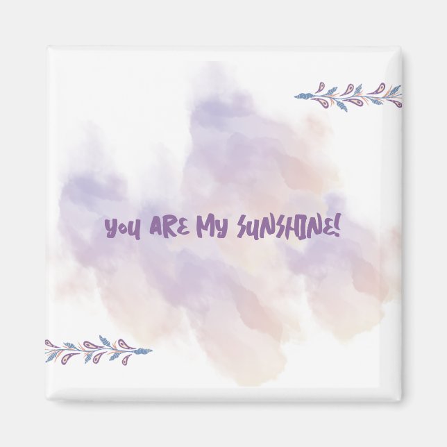 Rosa - Lila Valentinstag Magnet (Vorne)