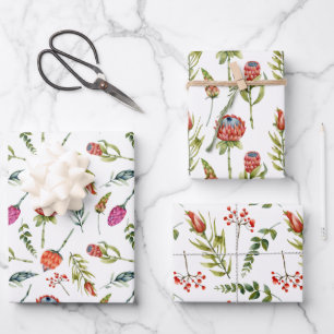 Rosa Lila Wasserfarbe Florenz Geschenkpapier Set