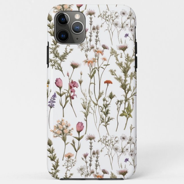 Rosa lila Wasserfarbe Wildblume  Case-Mate iPhone Hülle (Rückseite)