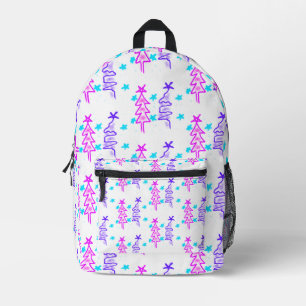 Rosa Lila Weihnachtsfeiertage Weihnachten Bedruckter Rucksack