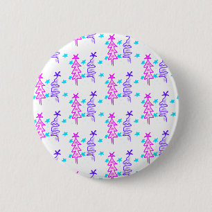 Rosa Lila Weihnachtsfeiertage Weihnachten Button