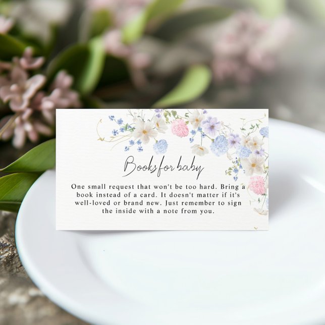 Rosa Lila Wildblume Kinderduschbücher für Baby Begleitkarte (Von Creator hochgeladen)