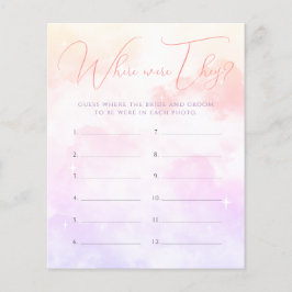 Rosa Lila wo waren sie Brautparty Game