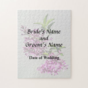Rosa Lilacs und Blätter Hochzeitsprodukte Puzzle