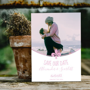 Rosa Lilie Foto Ankündigung Datum freihalten