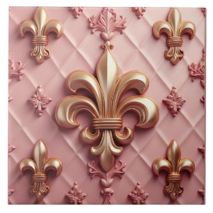 Rosa Lilie große Keramik Fliese