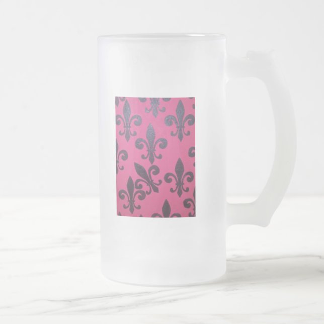 Rosa Lilie Mattglas Bierglas (Rechts)