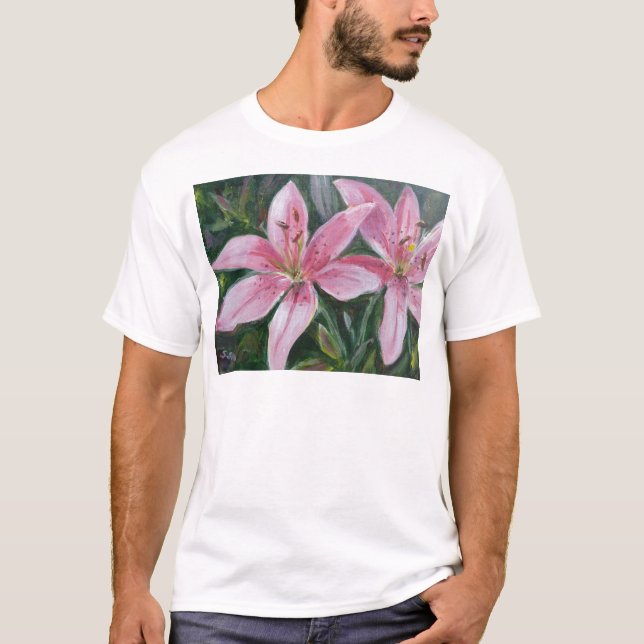 Rosa Lilien T-Shirt (Vorderseite)