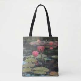 Rosa Lilien-Teich-Taschen-Tasche
