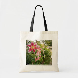Rosa Lilien Tragetasche