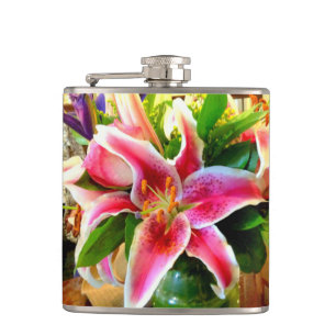 Rosa Lilienflasche Flachmann