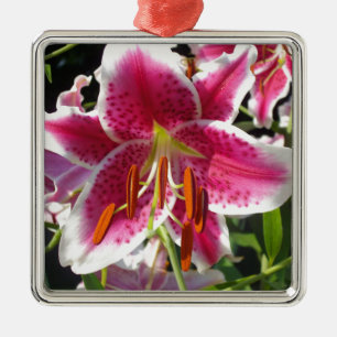 Rosa Lilienrosa Blume tropische Blume Ornament Aus Metall