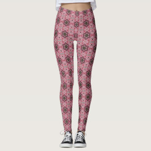 Rosa Lily Fusion Kaleidoskop Leggings