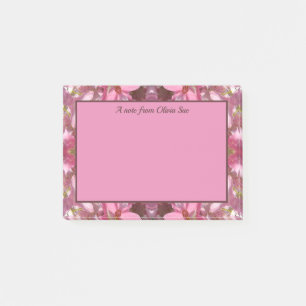 Rosa Lily Fusion Kaleidoskop Post-it Klebezettel
