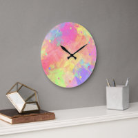 Rosa Limette Grün Lila Blau Polygon Kunst Muster C