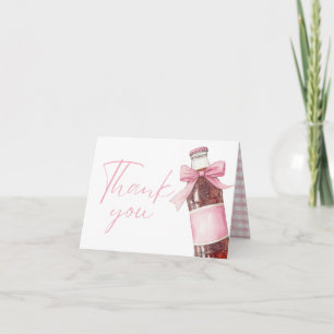 Rosa Limonade Baby Shower Klapp Danksagungskarte Dankeskarte