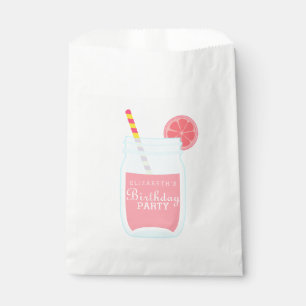 Rosa Limonade-Geburtstags-Party Geschenktütchen