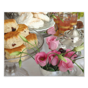 Rosa Limonade-Nachmittagstee-Plakat Fotodruck