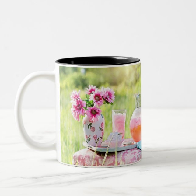 Rosa Limonade Zweifarbige Tasse (Links)