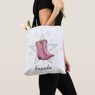 Rosa Line Dance Stiefel und Sterne