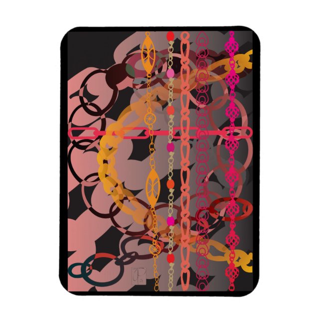 Rosa Links Magnet (Vertikal)