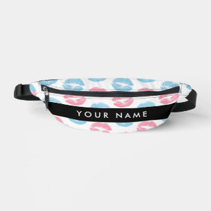Rosa Lippen, blaue Lippen, Kuss, Ihr Name, persona Bauchtasche