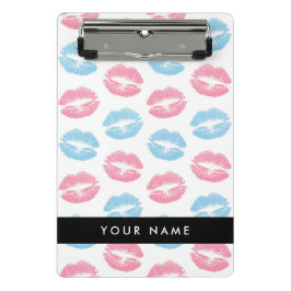 Rosa Lippen, blaue Lippen, Kuss, Ihr Name, persona Mini Klemmbrett