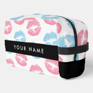 Rosa Lippen, blaue Lippen, Kuss, Ihr Name, persona Waschbeutel