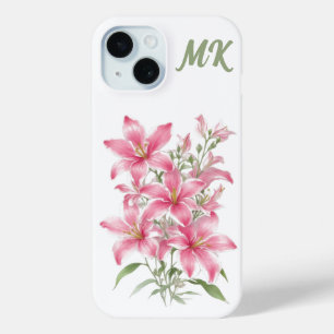 Rosa Lippen Blume Monogram Phone Case