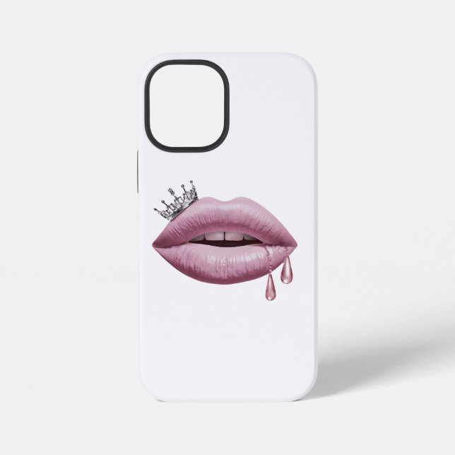 Rosa Lippen iPhone Hülle (Rückseite)