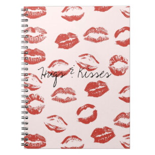 Rosa Lippen Kiss Notizblock