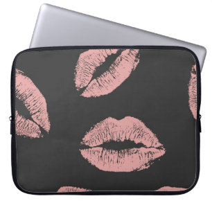 Rosa Lippen küssen, Valentins Tagesmuster. Laptopschutzhülle