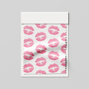 Rosa Lippen, Lippenmuster, rosa Lipstick, Kuss Stoff