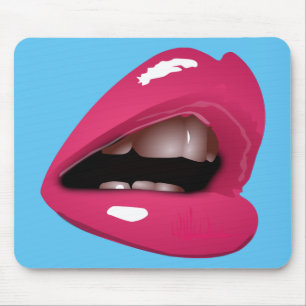Rosa Lippen Mousepad