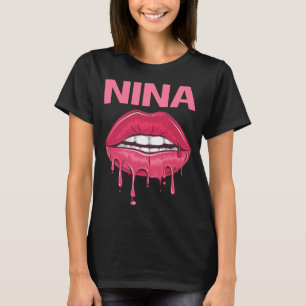 Rosa Lippen - Nina Name T-Shirt