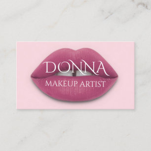 Rosa Lippen QR-Code-Logo Makeup Lipstick-Glanz Visitenkarte