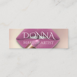 Rosa Lippen QR-Logo Makeup Lipstick-Glanz Mini Visitenkarte