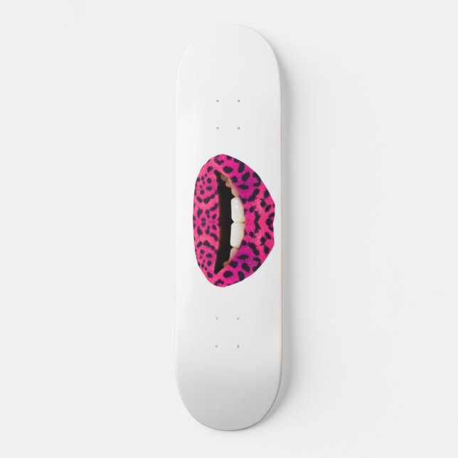 Rosa Lippen Skateboard (Vorderseite)