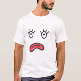 Rosa Lippen, trostloses Gesicht T-Shirt