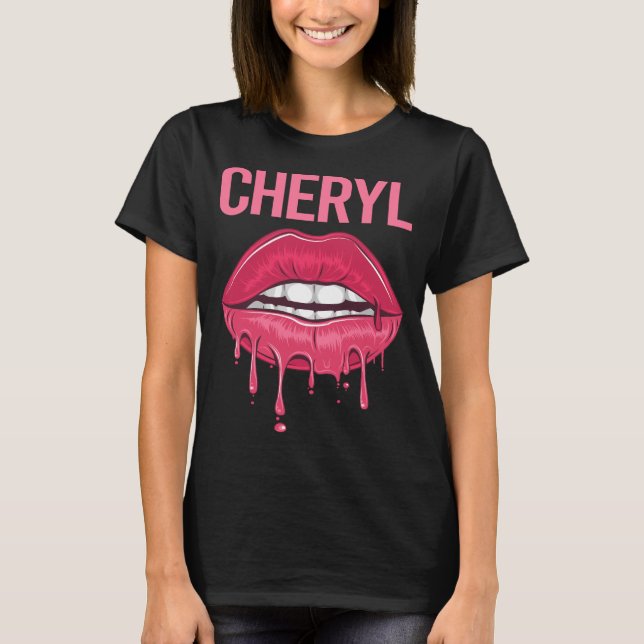 Rosa Lippen - Tscherylname T-Shirt (Vorderseite)