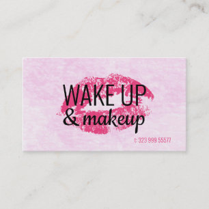 Rosa Lippen und Hintergrund Visitenkarte