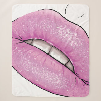 Rosa Lippenfarbe Gloss mit Zähnen Sherpadecke