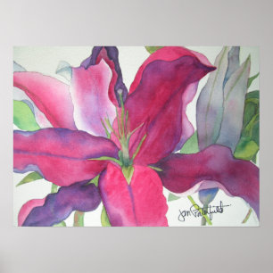 Rosa Lippenprint Poster