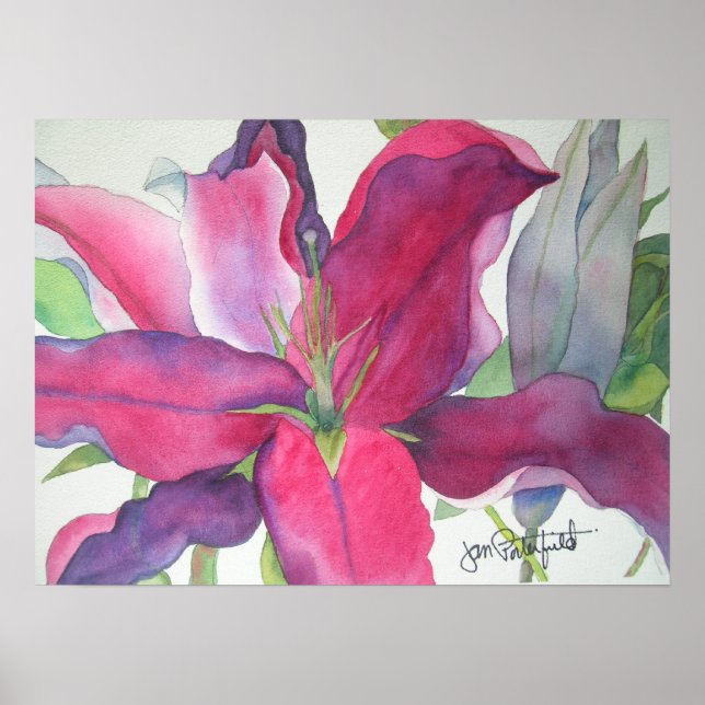 Rosa Lippenprint Poster (Vorne)