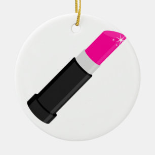 Rosa Lippenstift Keramikornament