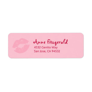 Rosa Lippenstift-Rücksendekennzeichen